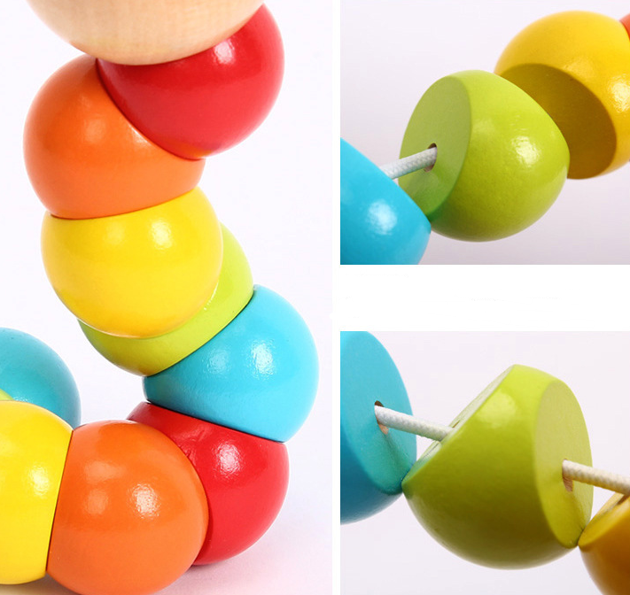 Fun Wooden Twisted Worm Toy