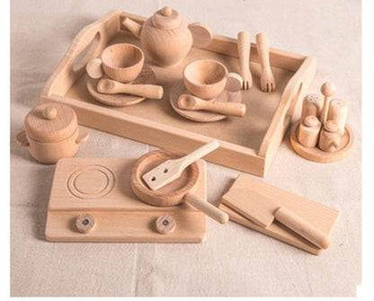 Montessori Wooden Kitchen Playset