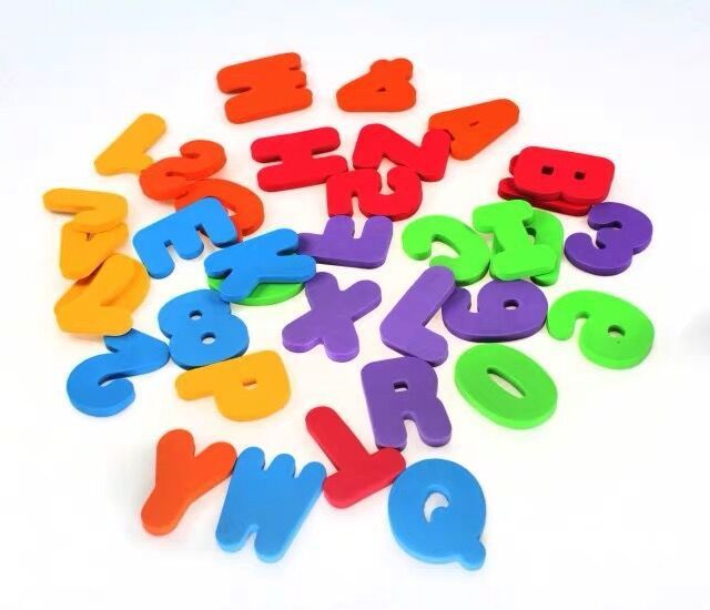 Numbers and letters stickers Bath toys