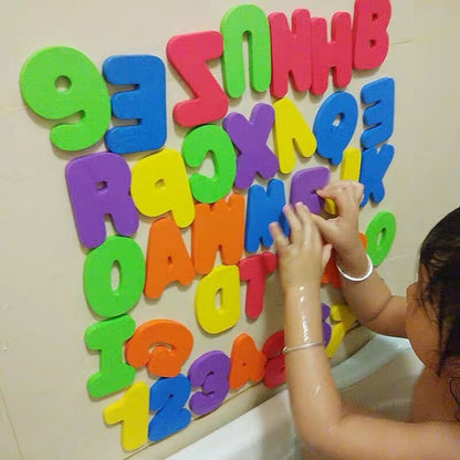 Numbers and letters stickers Bath toys