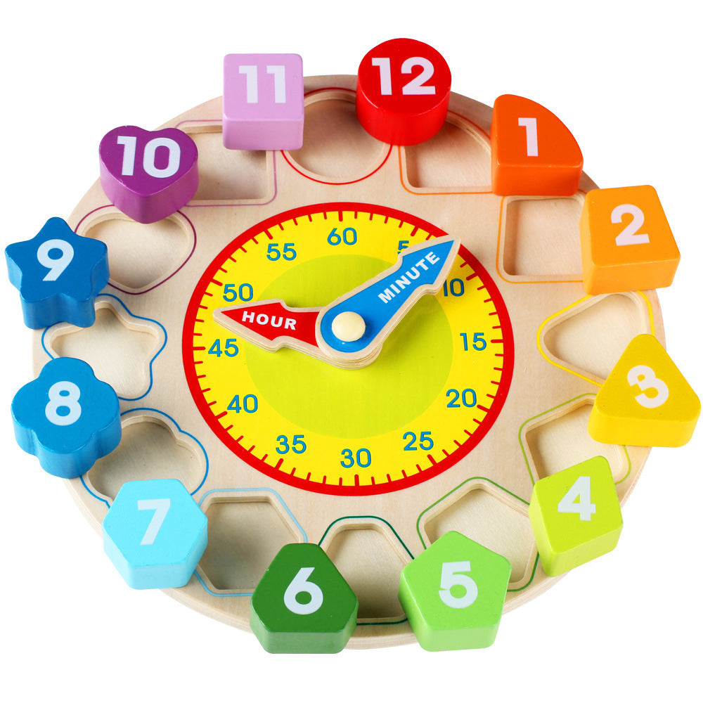 Educational Wooden Digital Clock Beads