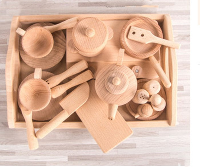 Montessori Wooden Kitchen Playset