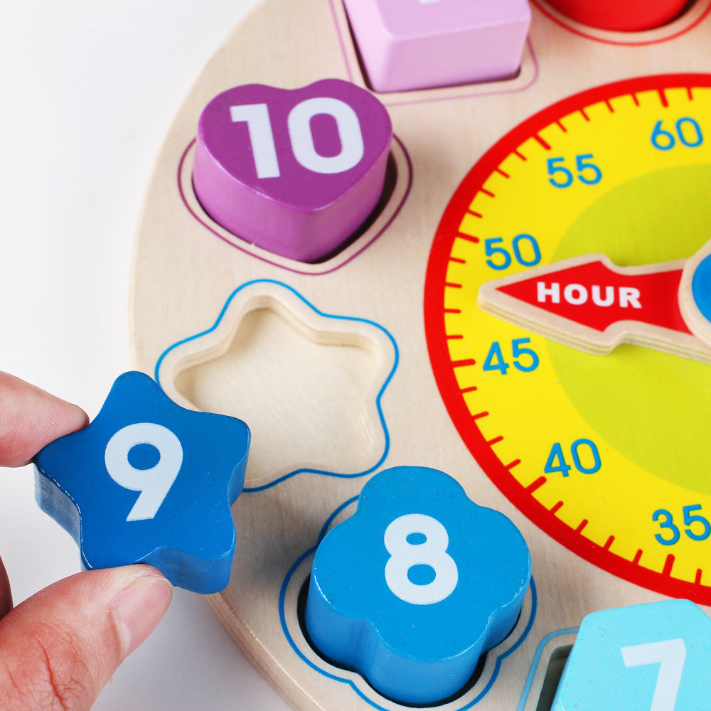 Educational Wooden Digital Clock Beads