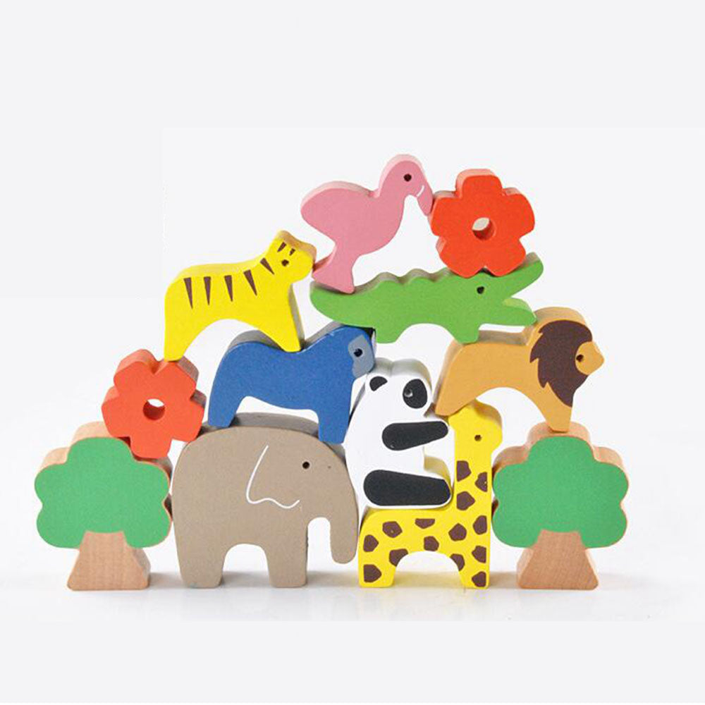 Forest Animals Wooden Balance Beam