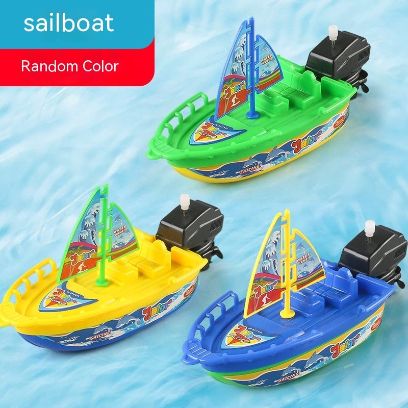 Baby Color Cognition Yacht Speedboat Sailing Motor Boat Summer Water Bath Toys