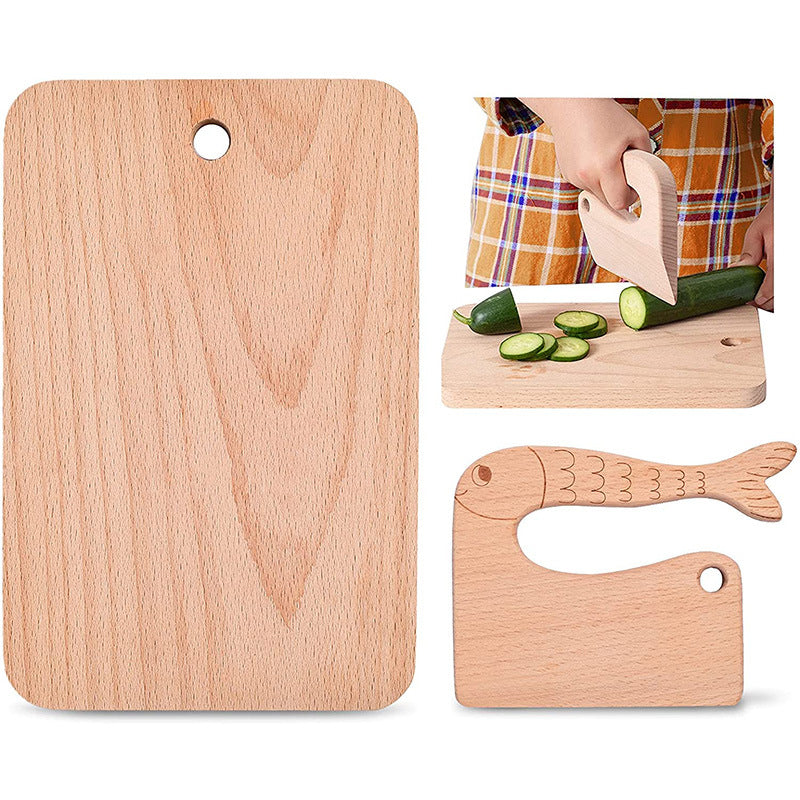 Fishtail Wooden Cutting Knife for Kids