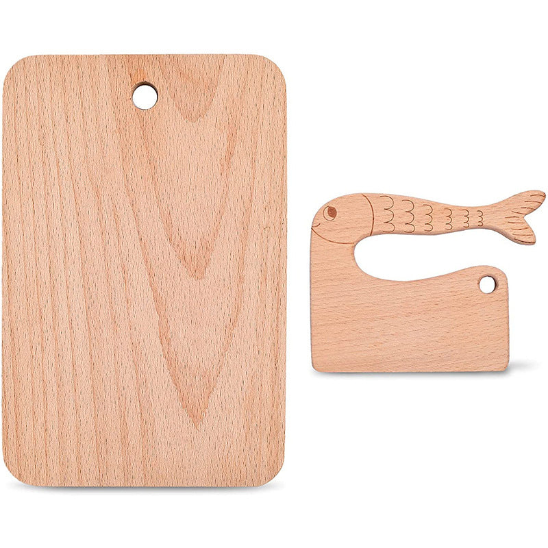 Fishtail Wooden Cutting Knife for Kids